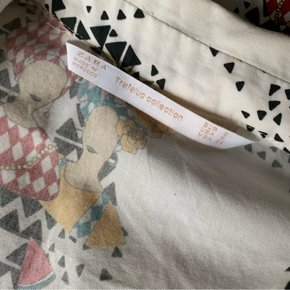 Zara cotton boxy shirt with fruit print 🍉 - Picture 3 of 6